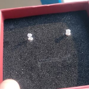 NEW Imitation Diamond and Silver Stud Earrings